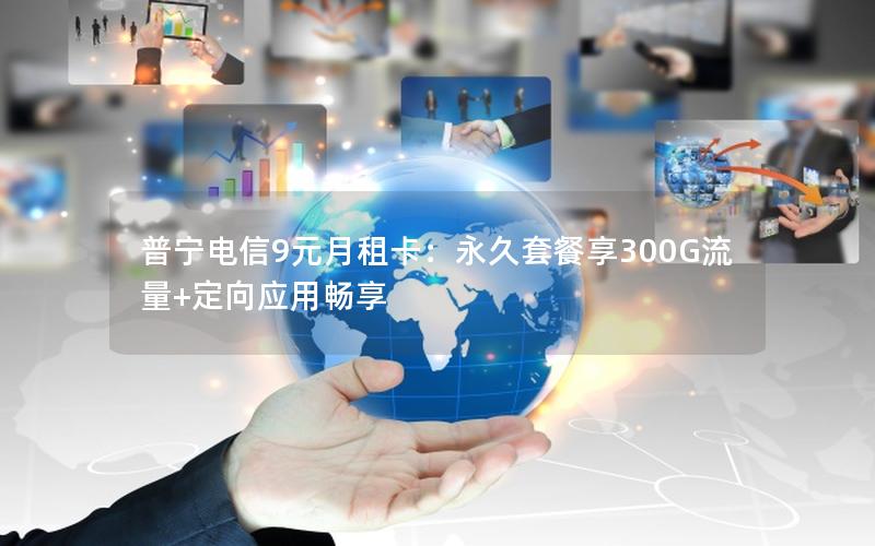 普宁电信9元月租卡：永久套餐享300G流量+定向应用畅享