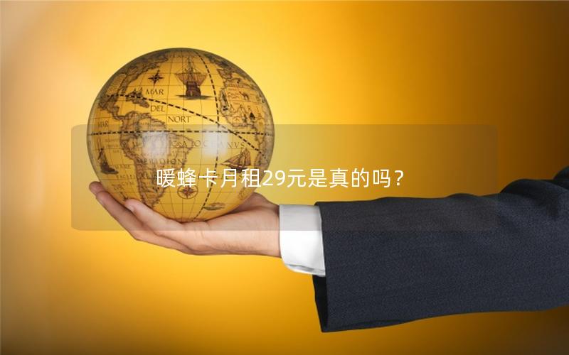 暖蜂卡月租29元是真的吗？