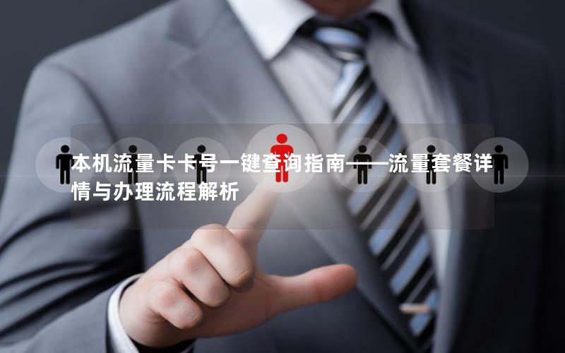 本机流量卡卡号一键查询指南——流量套餐详情与办理流程解析