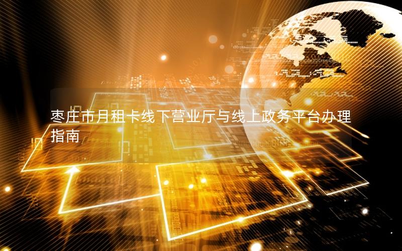 枣庄市月租卡线下营业厅与线上政务平台办理指南