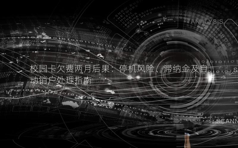 校园卡欠费两月后果：停机风险、滞纳金及自动销户处理指南