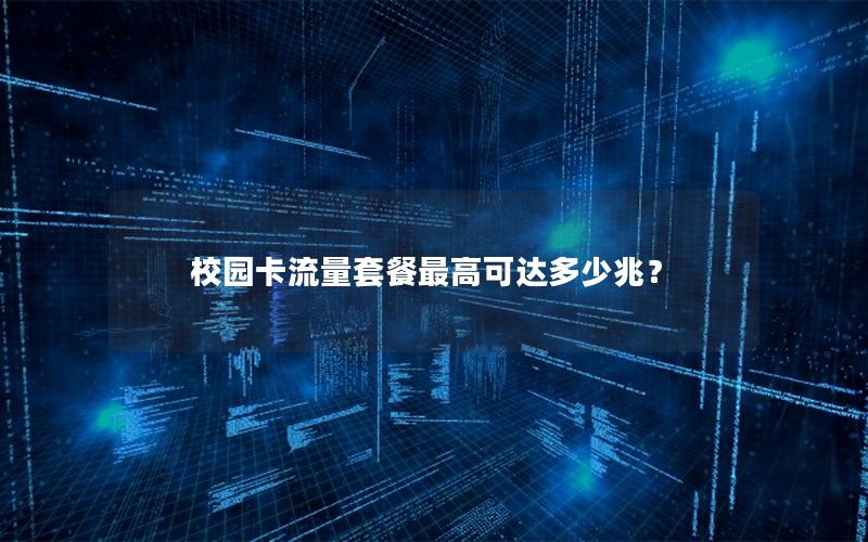 校园卡流量套餐最高可达多少兆？