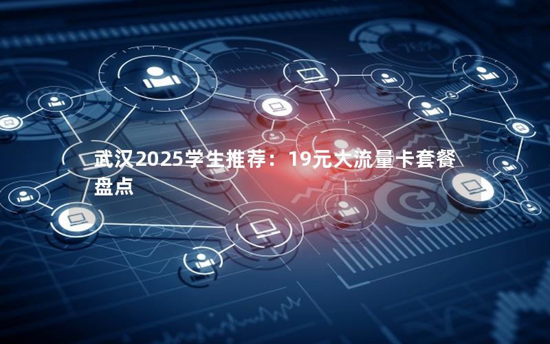 武汉2025学生推荐：19元大流量卡套餐盘点