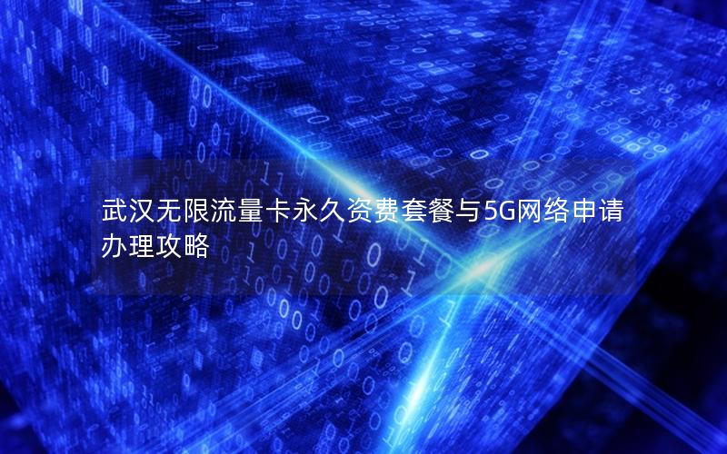 武汉无限流量卡永久资费套餐与5G网络申请办理攻略