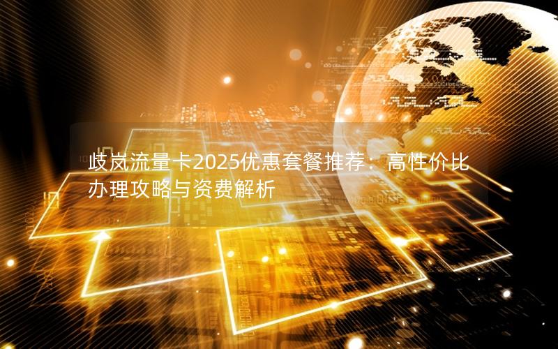 歧岚流量卡2025优惠套餐推荐：高性价比办理攻略与资费解析