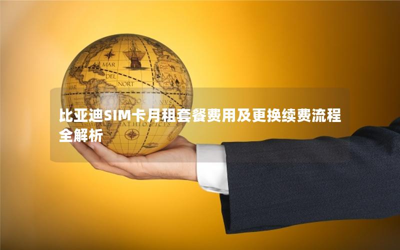 比亚迪SIM卡月租套餐费用及更换续费流程全解析