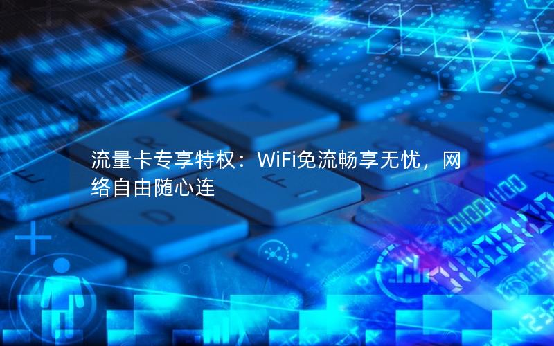流量卡专享特权：WiFi免流畅享无忧，网络自由随心连