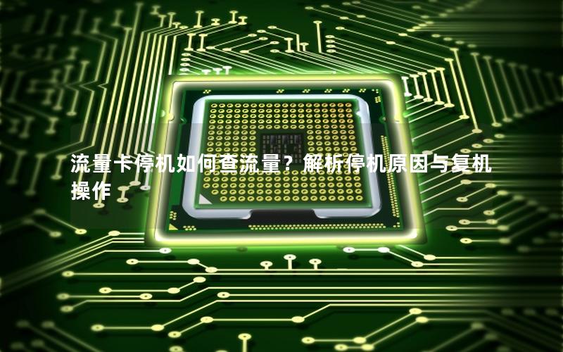 流量卡停机如何查流量？解析停机原因与复机操作