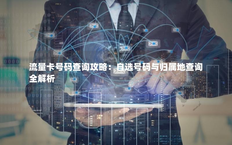 流量卡号码查询攻略：自选号码与归属地查询全解析