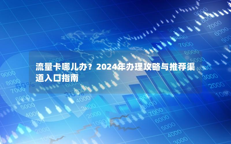 流量卡哪儿办？2024年办理攻略与推荐渠道入口指南