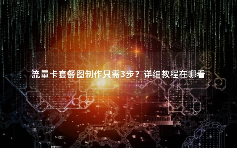 流量卡套餐图制作只需3步？详细教程在哪看