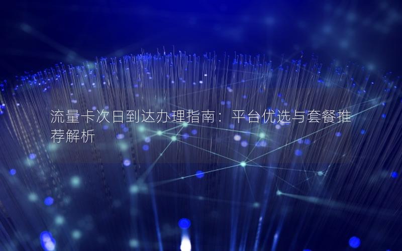 流量卡次日到达办理指南：平台优选与套餐推荐解析