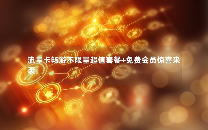 流量卡畅游不限量超值套餐+免费会员惊喜来袭