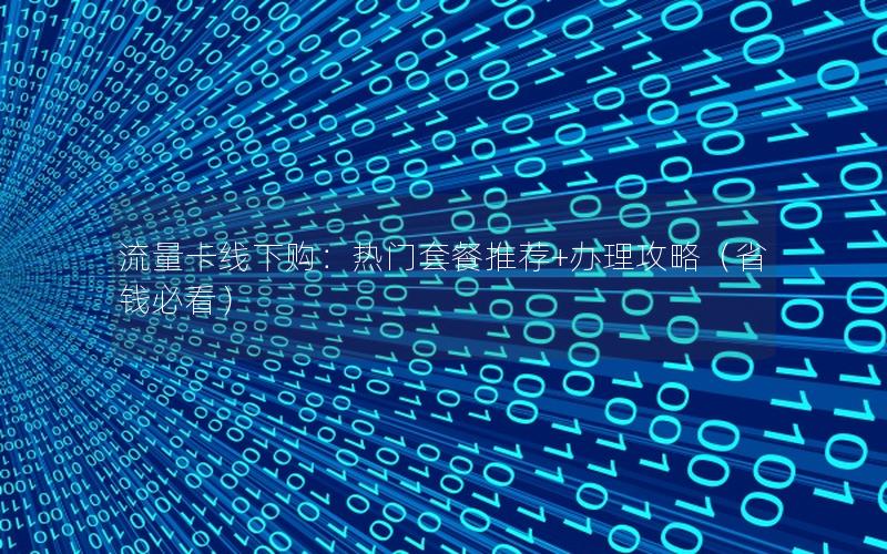 流量卡线下购：热门套餐推荐+办理攻略（省钱必看）