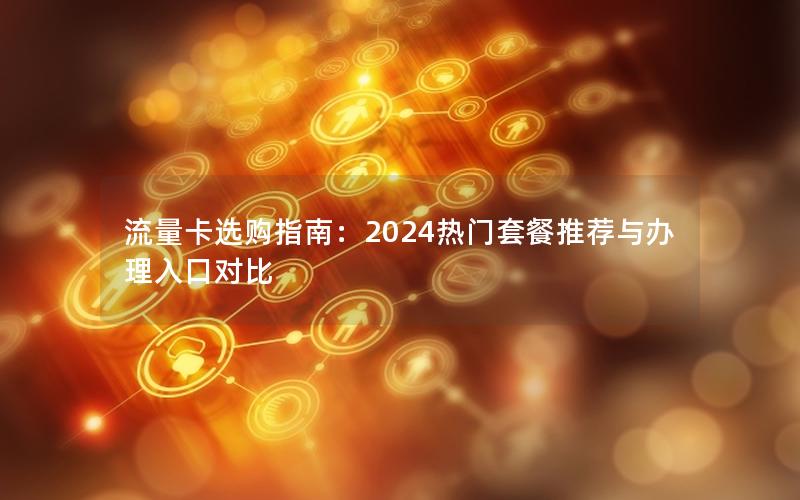 流量卡选购指南：2024热门套餐推荐与办理入口对比