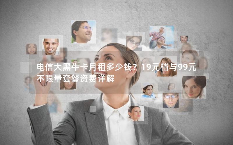 电信大黑牛卡月租多少钱？19元档与99元不限量套餐资费详解