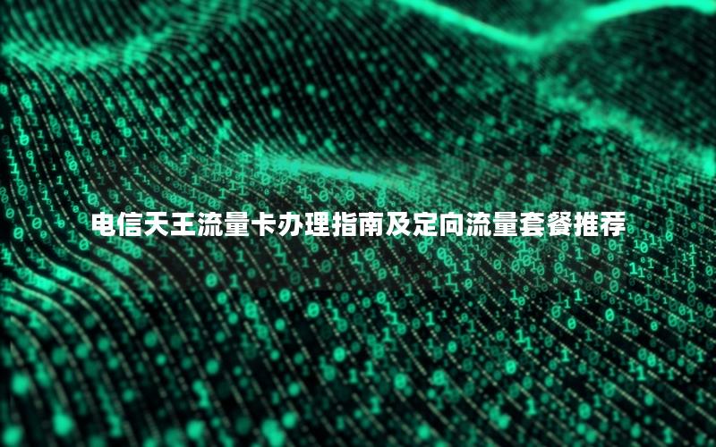 电信天王流量卡办理指南及定向流量套餐推荐