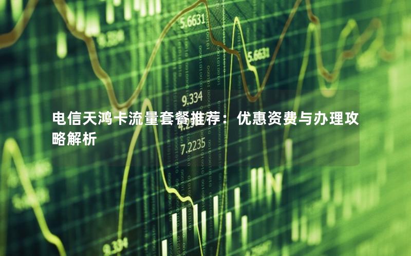 电信天鸿卡流量套餐推荐：优惠资费与办理攻略解析