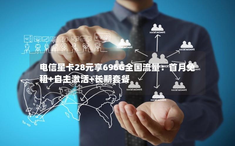 电信星卡28元享696G全国流量：首月免租+自主激活+长期套餐
