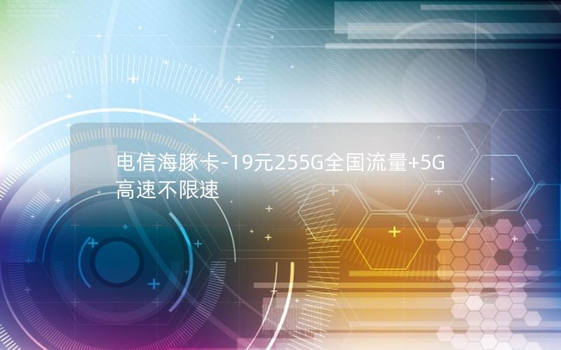 电信海豚卡-19元255G全国流量+5G高速不限速