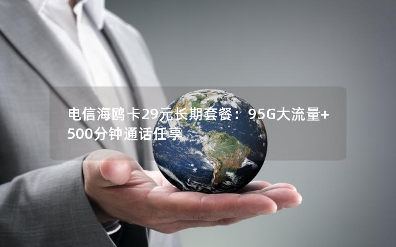 电信海鸥卡29元长期套餐：95G大流量+500分钟通话任享