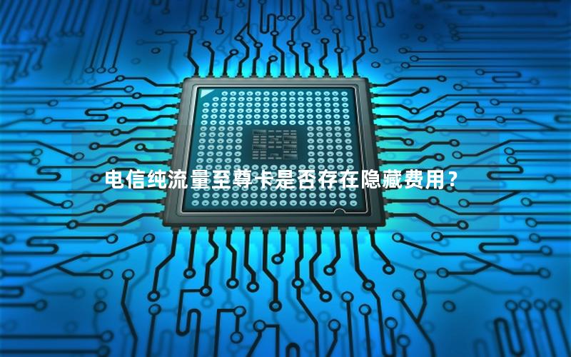 电信纯流量至尊卡是否存在隐藏费用？