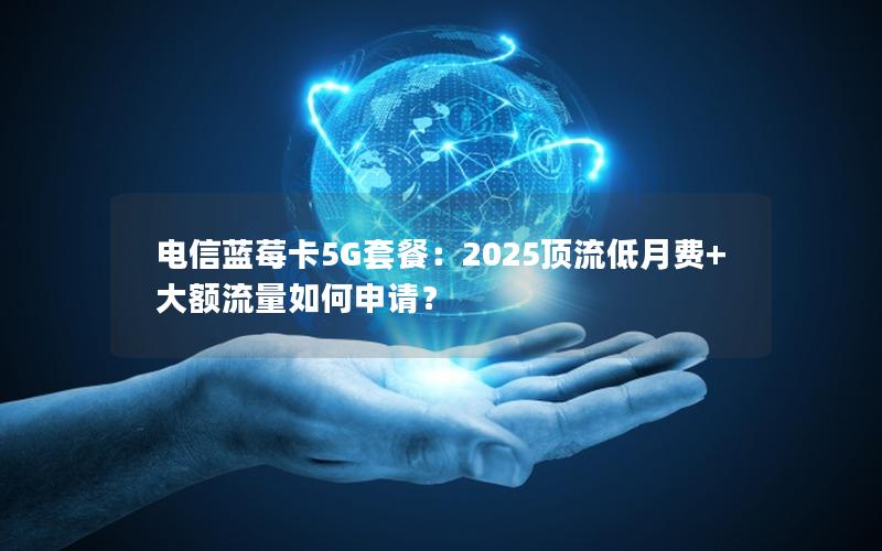 电信蓝莓卡5G套餐：2025顶流低月费+大额流量如何申请？