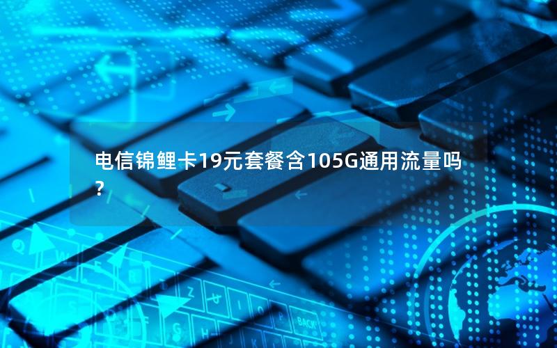 电信锦鲤卡19元套餐含105G通用流量吗？
