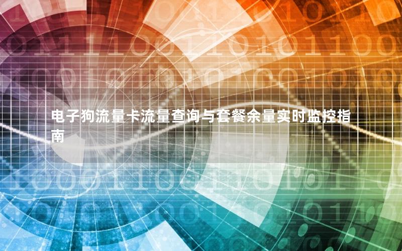 电子狗流量卡流量查询与套餐余量实时监控指南