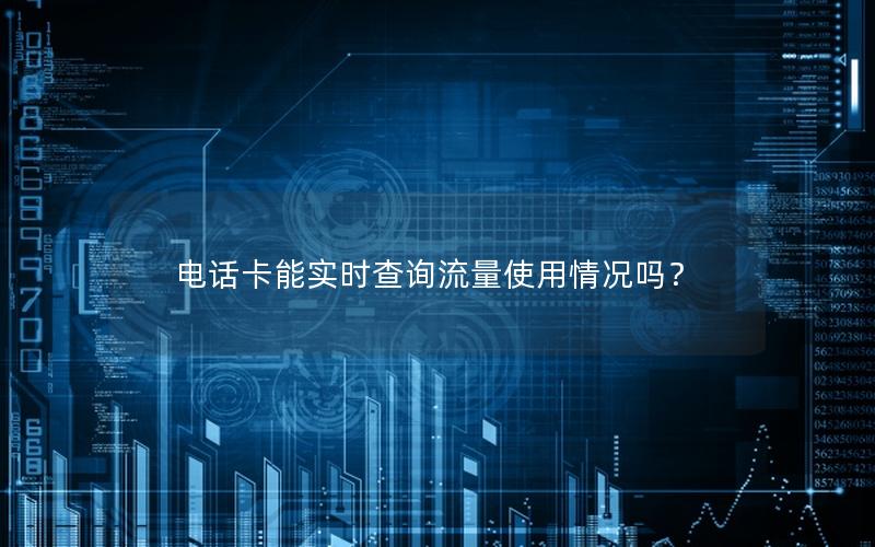 电话卡能实时查询流量使用情况吗？