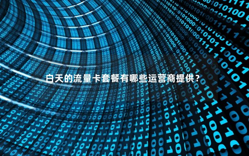 白天的流量卡套餐有哪些运营商提供？